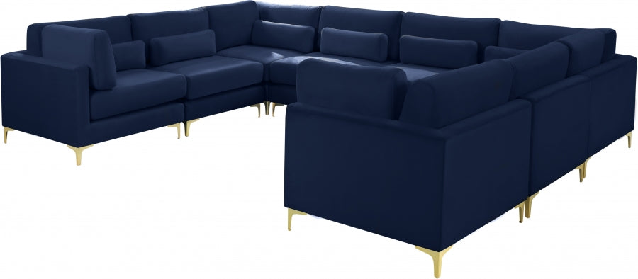Sectionnel modulaire en velours Julia