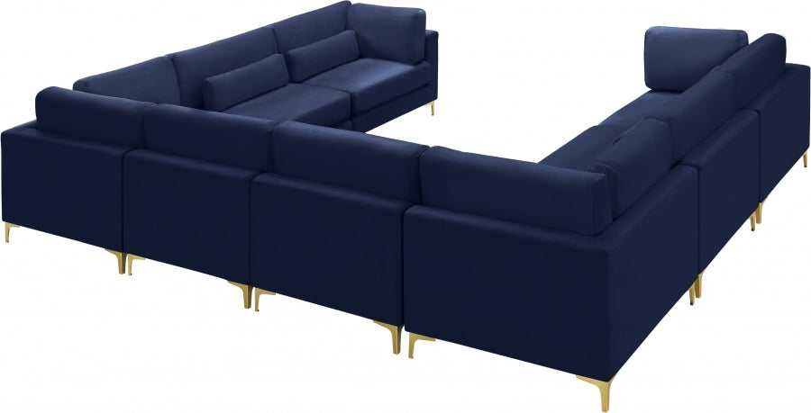 Sectionnel modulaire en velours Julia