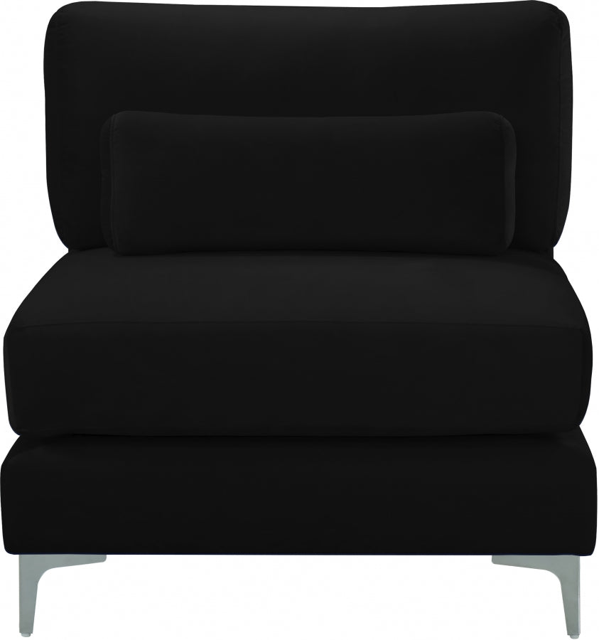 Chaise modulaire sans accoudoirs en velours Julia