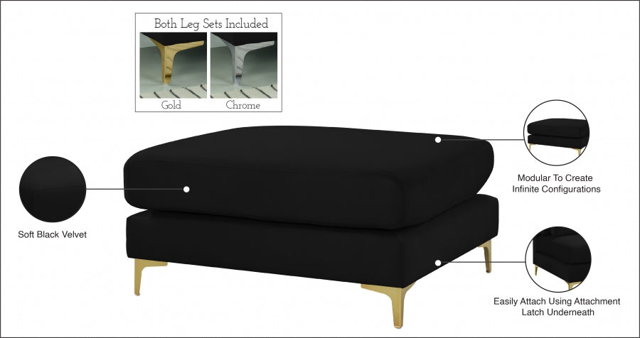 Pouf modulaire en velours Julia