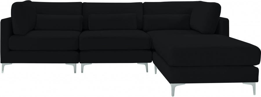 Sectionnel réversible modulaire en velours Julia