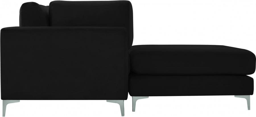 Sectionnel réversible modulaire en velours Julia