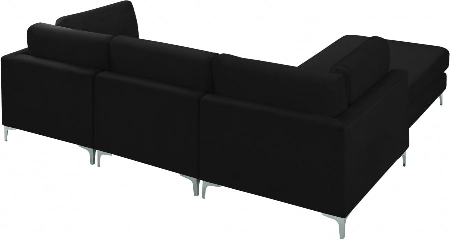 Sectionnel réversible modulaire en velours Julia