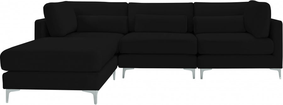 Sectionnel réversible modulaire en velours Julia