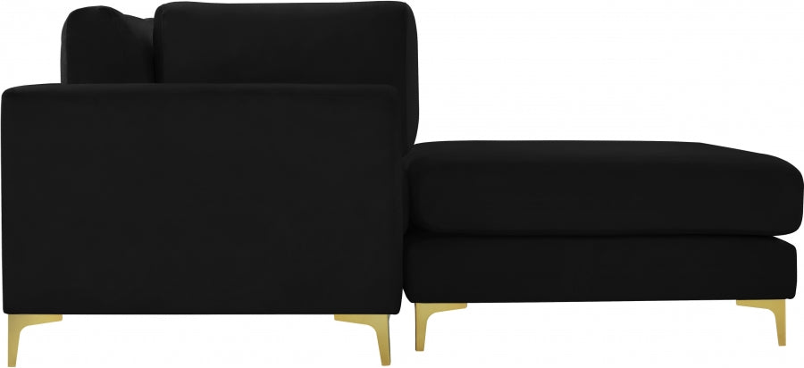 Sectionnel réversible modulaire en velours Julia