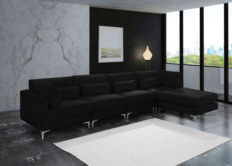 Sectionnel réversible modulaire en velours Julia