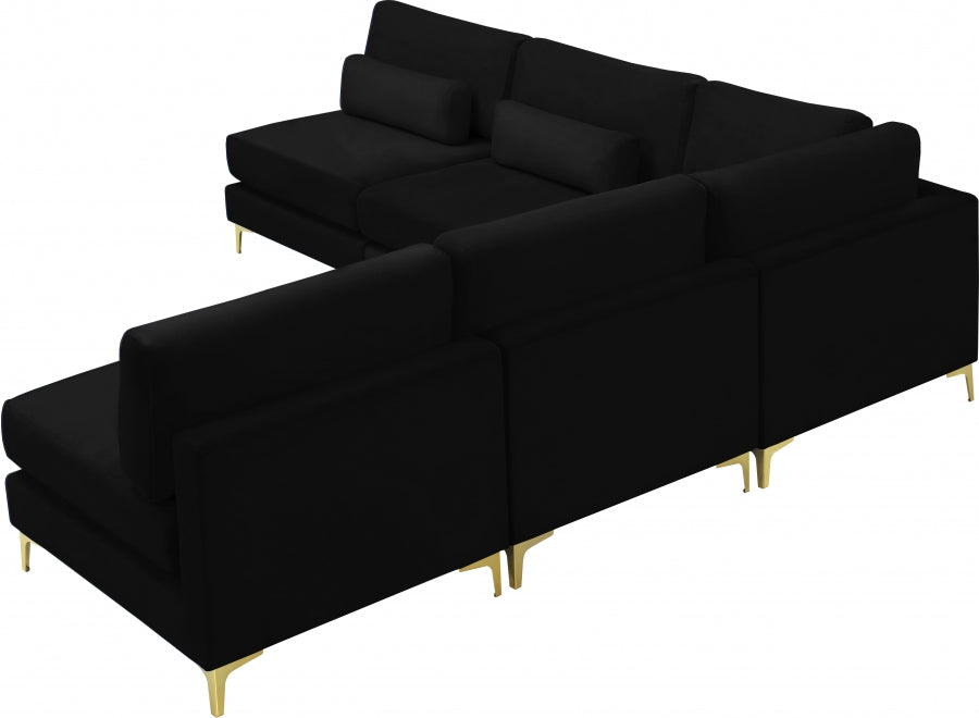 Sectionnel modulaire en velours Julia