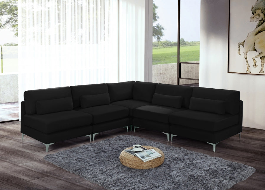 Sectionnel modulaire en velours Julia