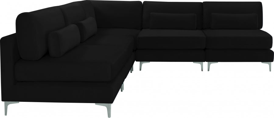 Sectionnel modulaire en velours Julia