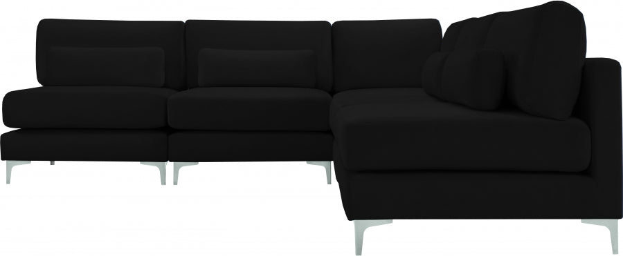 Sectionnel modulaire en velours Julia