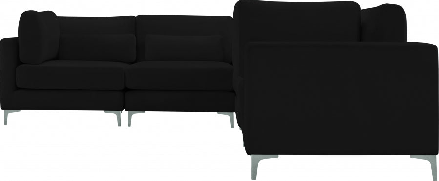 Sectionnel modulaire en velours Julia
