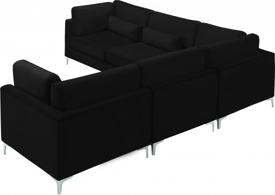 Sectionnel modulaire en velours Julia