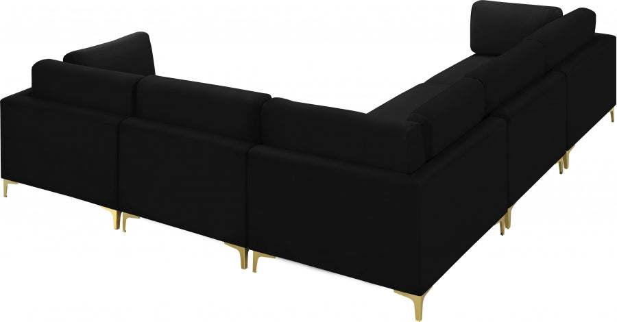 Sectionnel modulaire en velours Julia