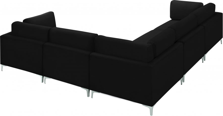 Sectionnel modulaire en velours Julia