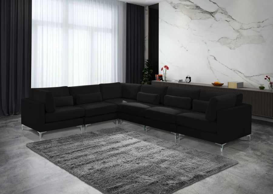 Sectionnel modulaire en velours Julia