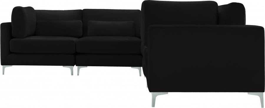 Sectionnel modulaire en velours Julia
