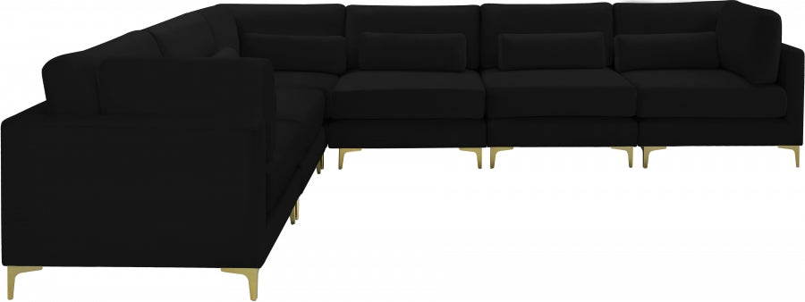 Sectionnel modulaire en velours Julia