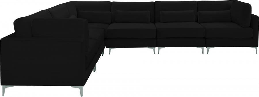 Sectionnel modulaire en velours Julia
