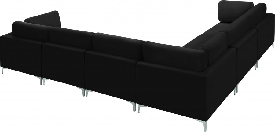 Sectionnel modulaire en velours Julia