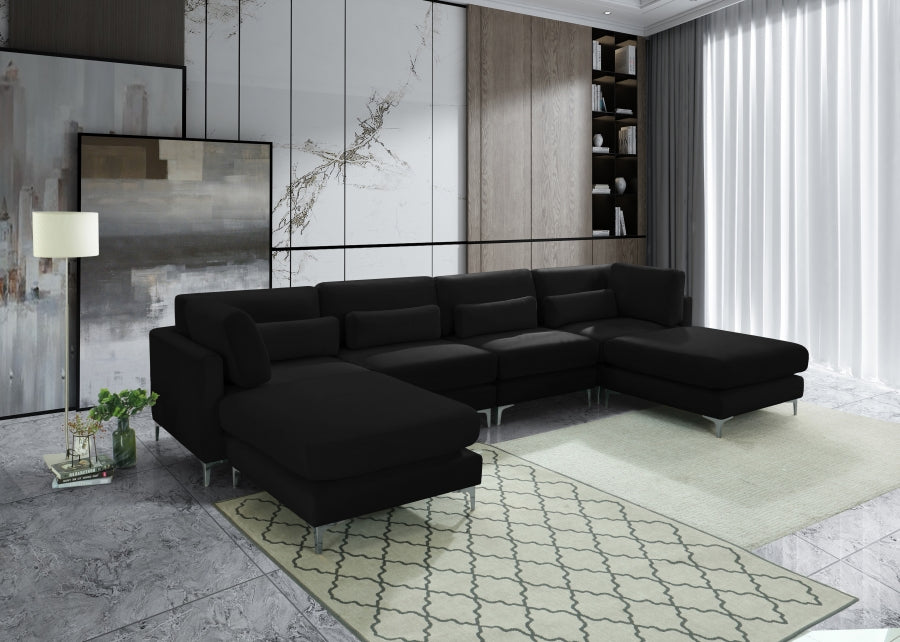 Sectionnel réversible modulaire en velours Julia
