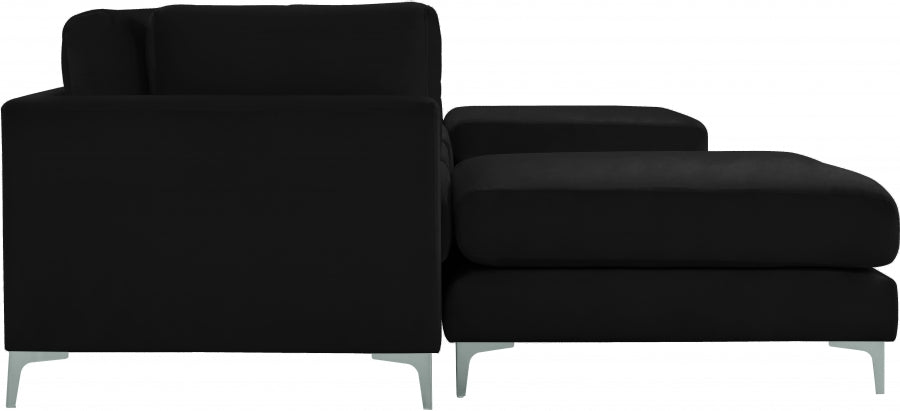 Sectionnel réversible modulaire en velours Julia