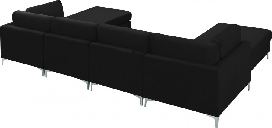 Sectionnel réversible modulaire en velours Julia