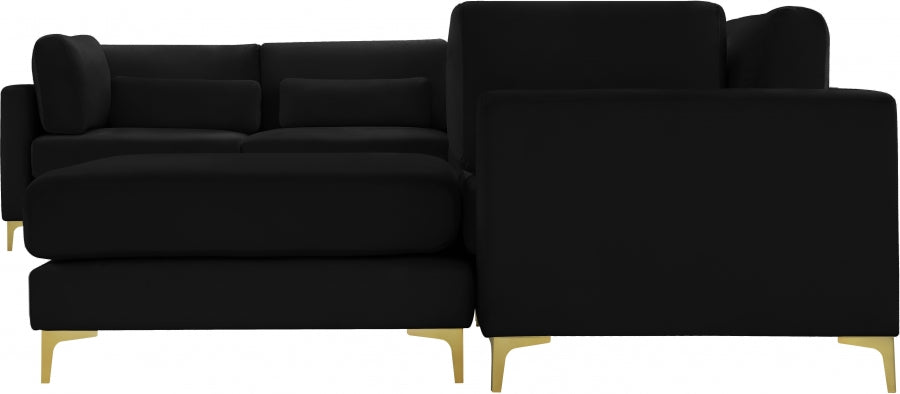 Sectionnel réversible modulaire en velours Julia