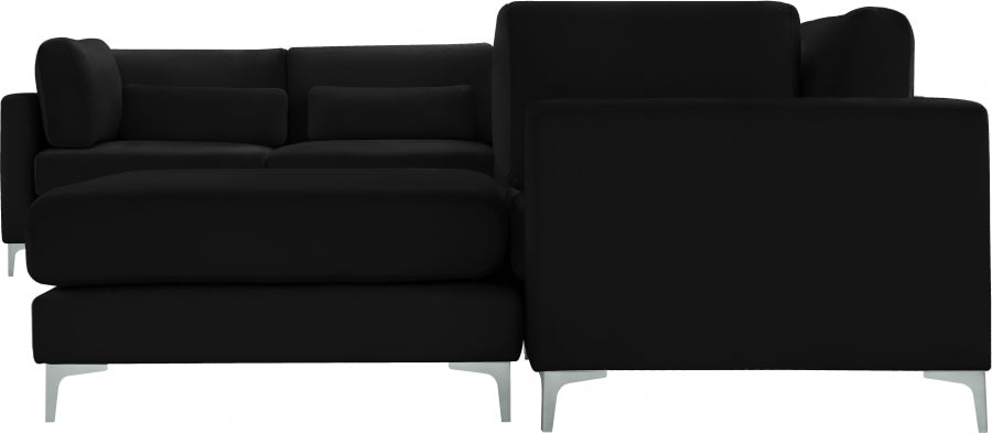 Sectionnel réversible modulaire en velours Julia