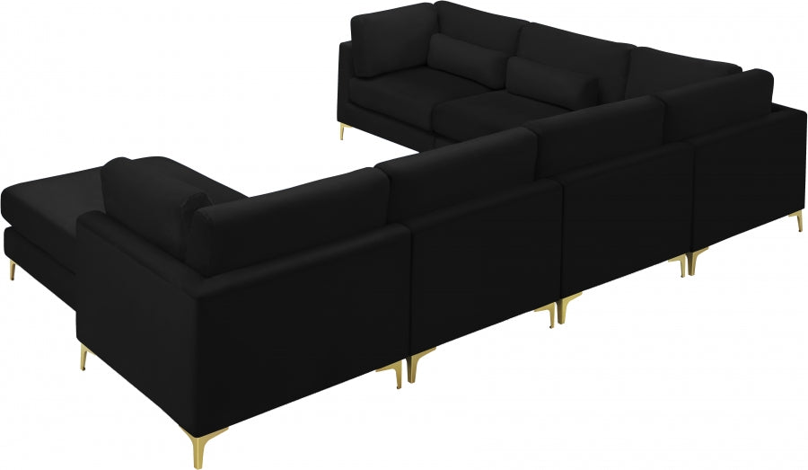 Sectionnel réversible modulaire en velours Julia