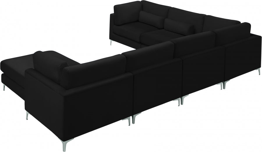 Sectionnel réversible modulaire en velours Julia