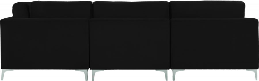 Sectionnel réversible modulaire en velours Julia