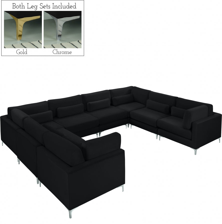 Sectionnel modulaire en velours Julia