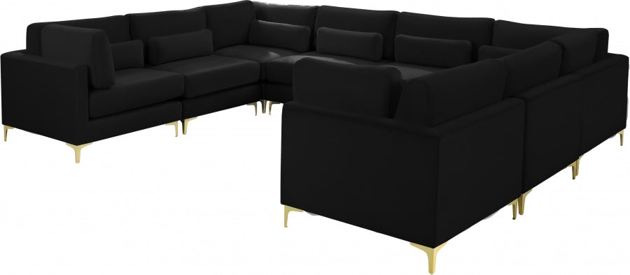 Sectionnel modulaire en velours Julia