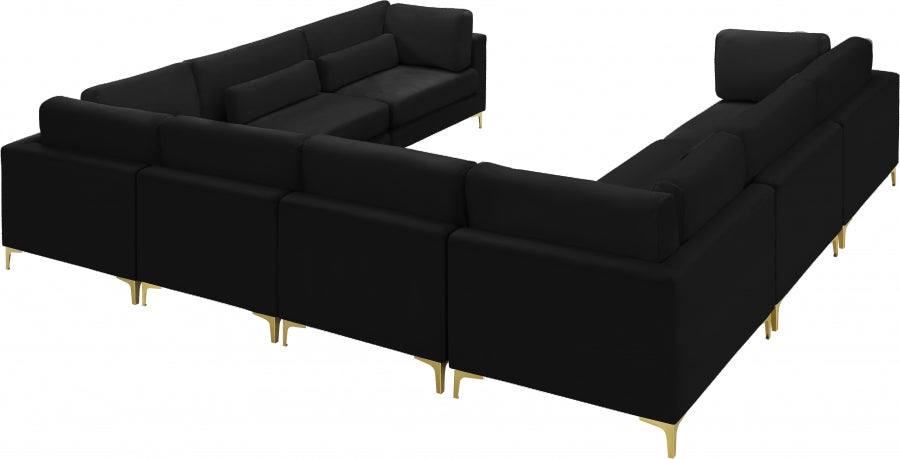 Sectionnel modulaire en velours Julia