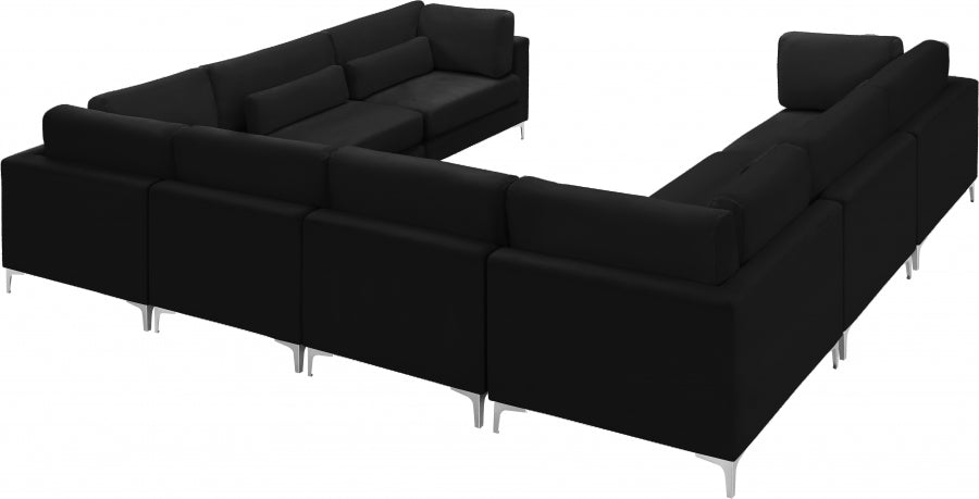 Sectionnel modulaire en velours Julia