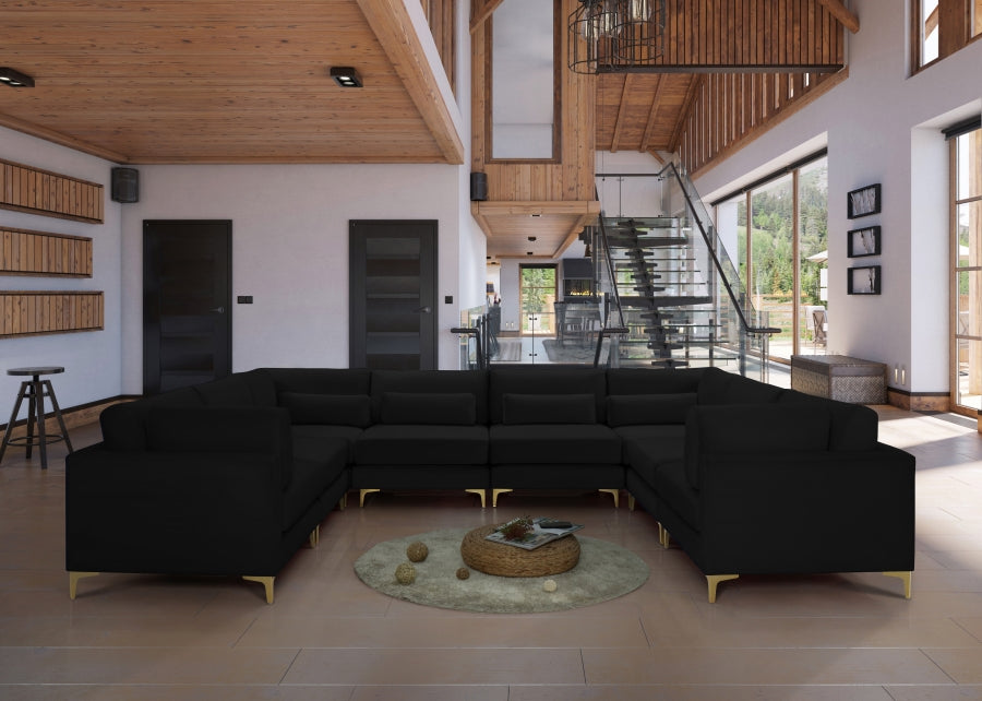 Sectionnel modulaire en velours Julia