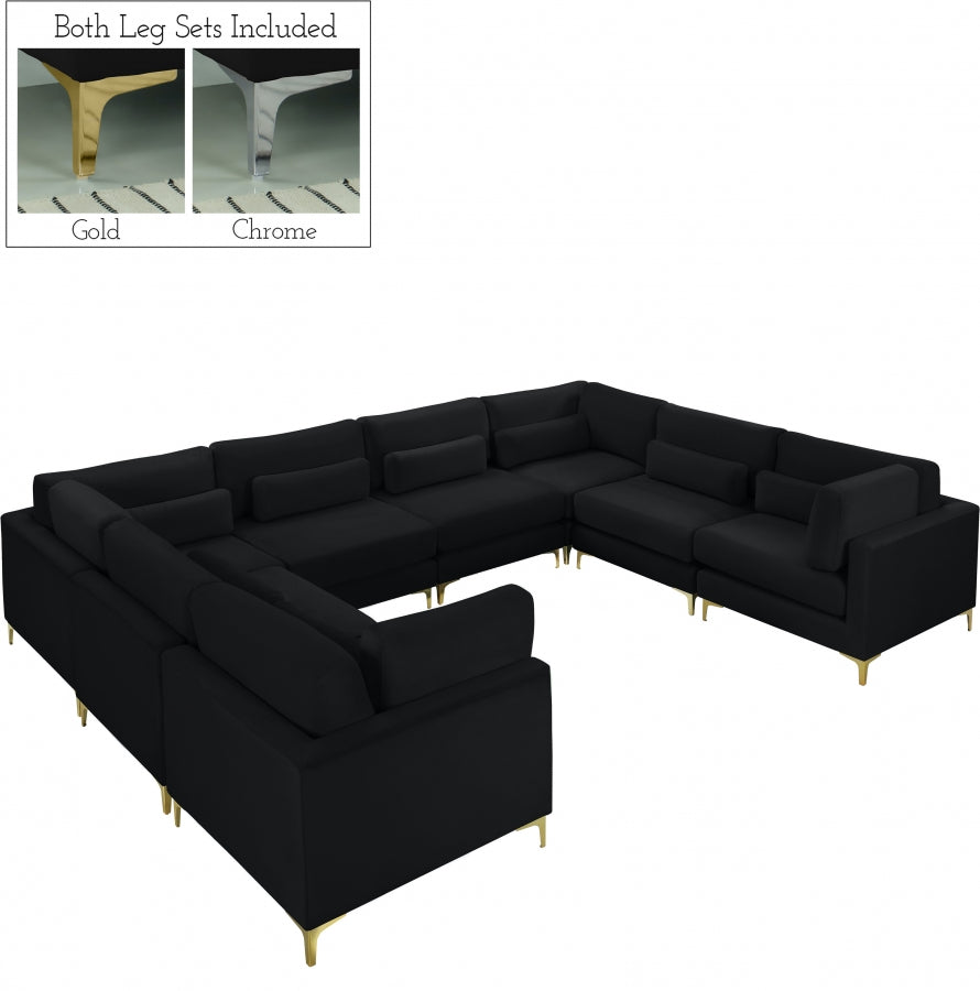 Sectionnel modulaire en velours Julia