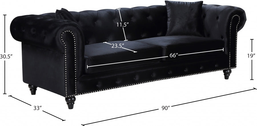 Canapé Chesterfield en Velours