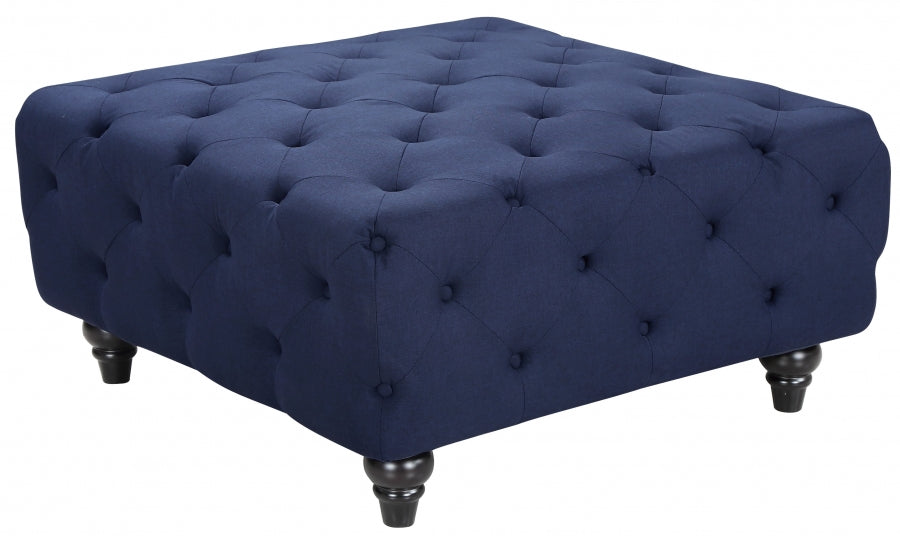 Pouf Chesterfield en lin 