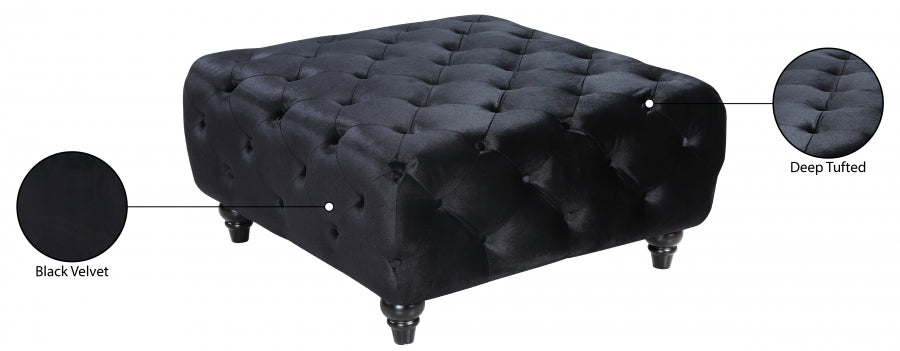 Pouf en velours Sabrina