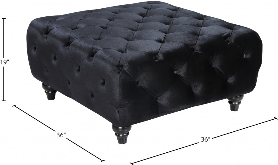 Pouf en velours Sabrina