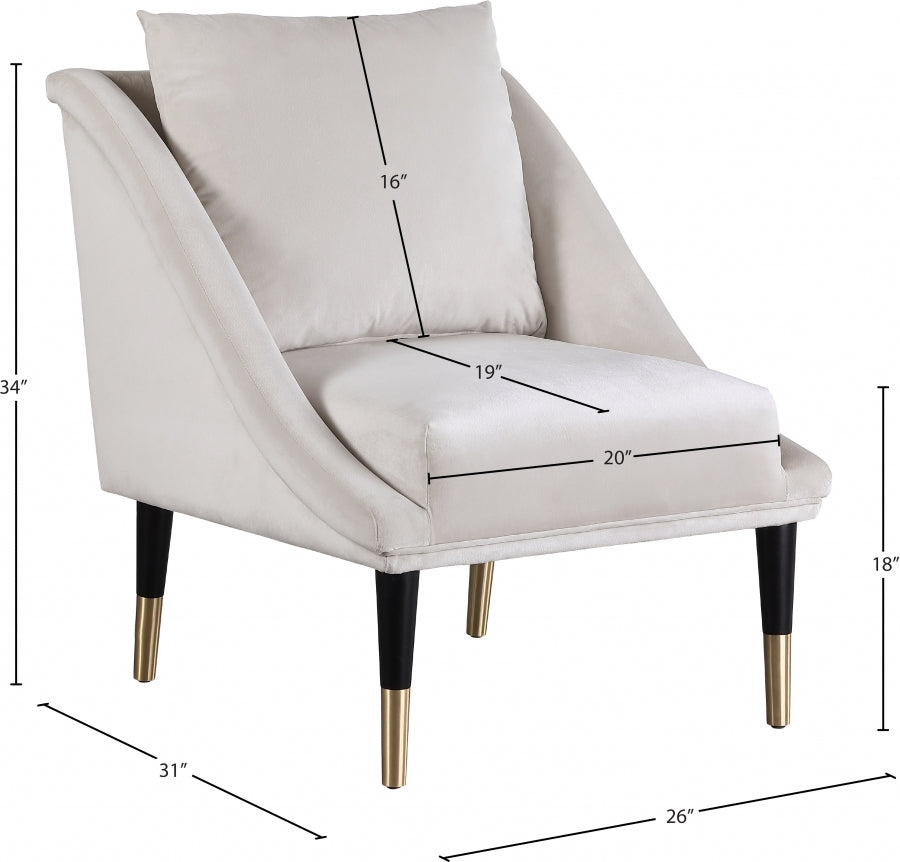 Chaise élégante en velours