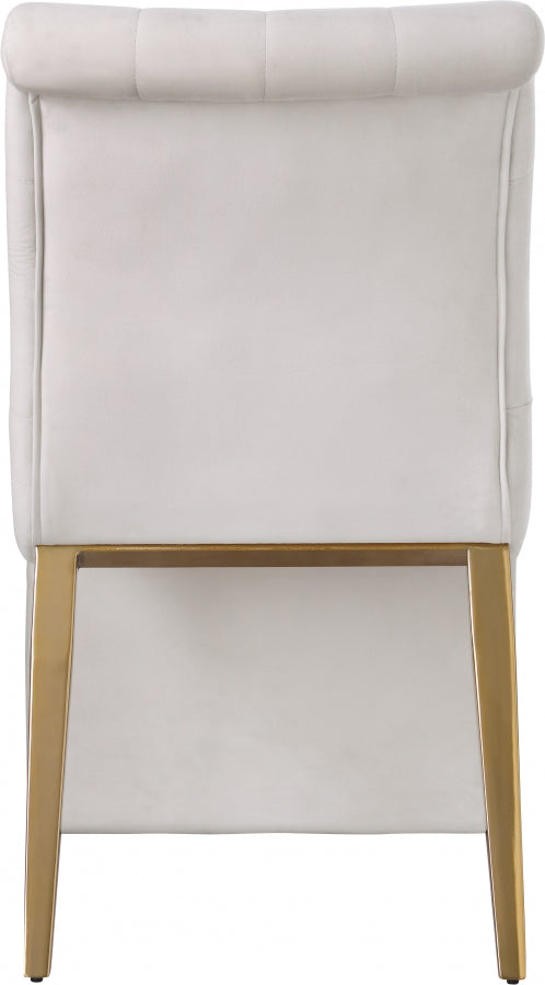 Chaise de salle à manger en velours Curve