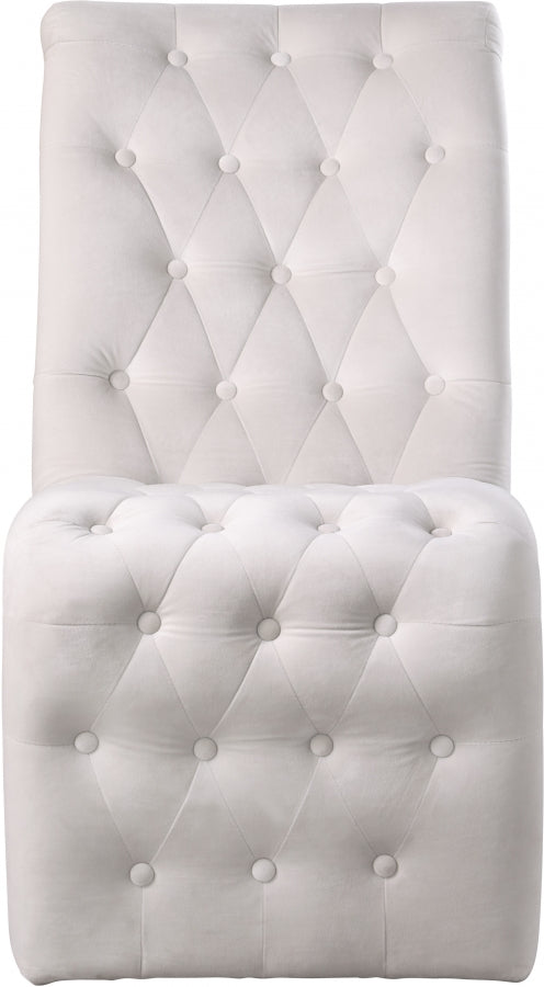 Chaise de salle à manger en velours Curve