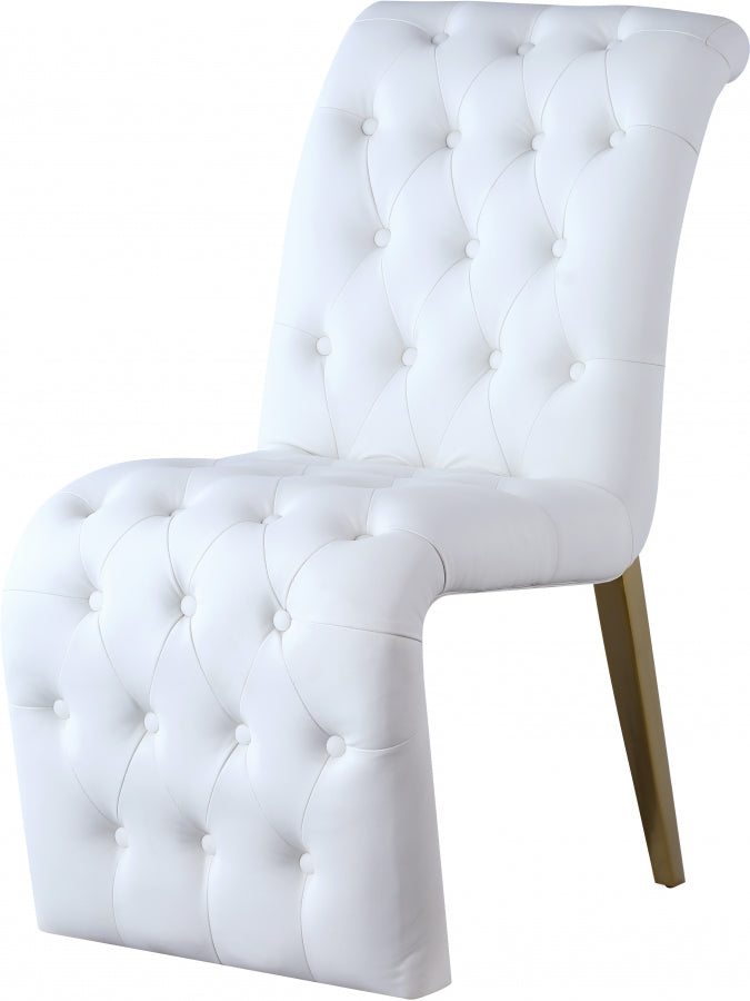 Chaise de salle à manger en similicuir Curve