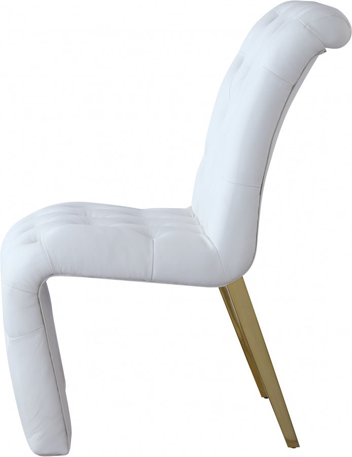 Chaise de salle à manger en similicuir Curve