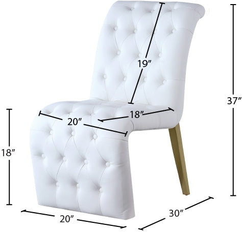 Chaise de salle à manger en similicuir Curve