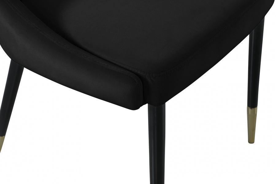 Chaise de salle à manger élégante en velours