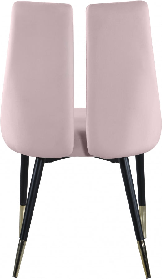 Chaise de salle à manger élégante en velours