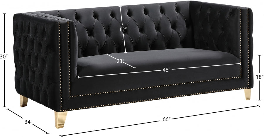 Causeuse en velours Michelle 